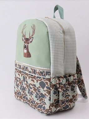Honeydew USA Mint Green Deer Patch Camouflage Kids Backpack
